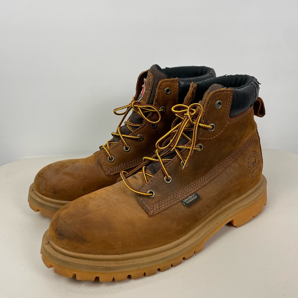Irish Setter Red Wing 83613 Hopkins 6”‎ Tan Waterproof Leather Work Boots